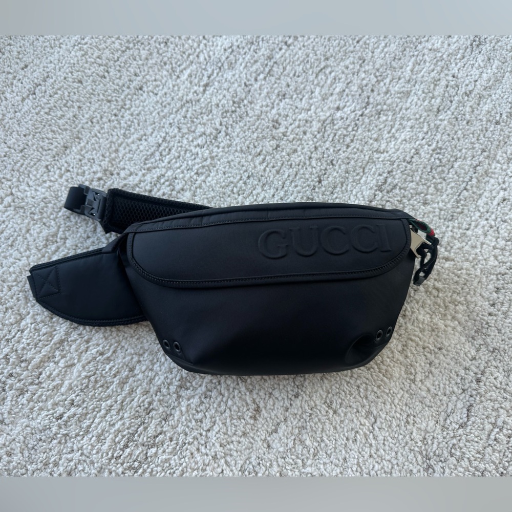 Gucci Embossed Logo Belt Bag Nylon